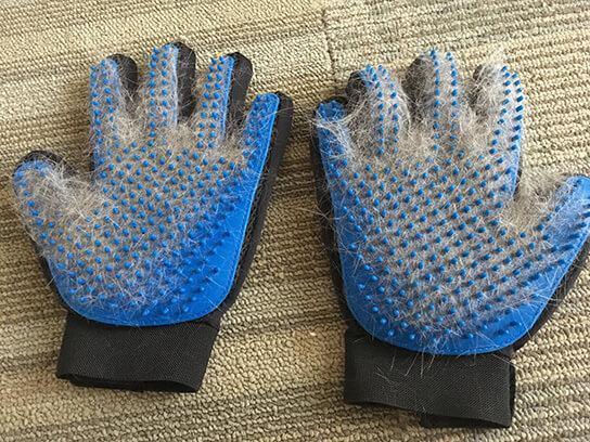 How to clean DELOMO pet grooming glove without washing them?