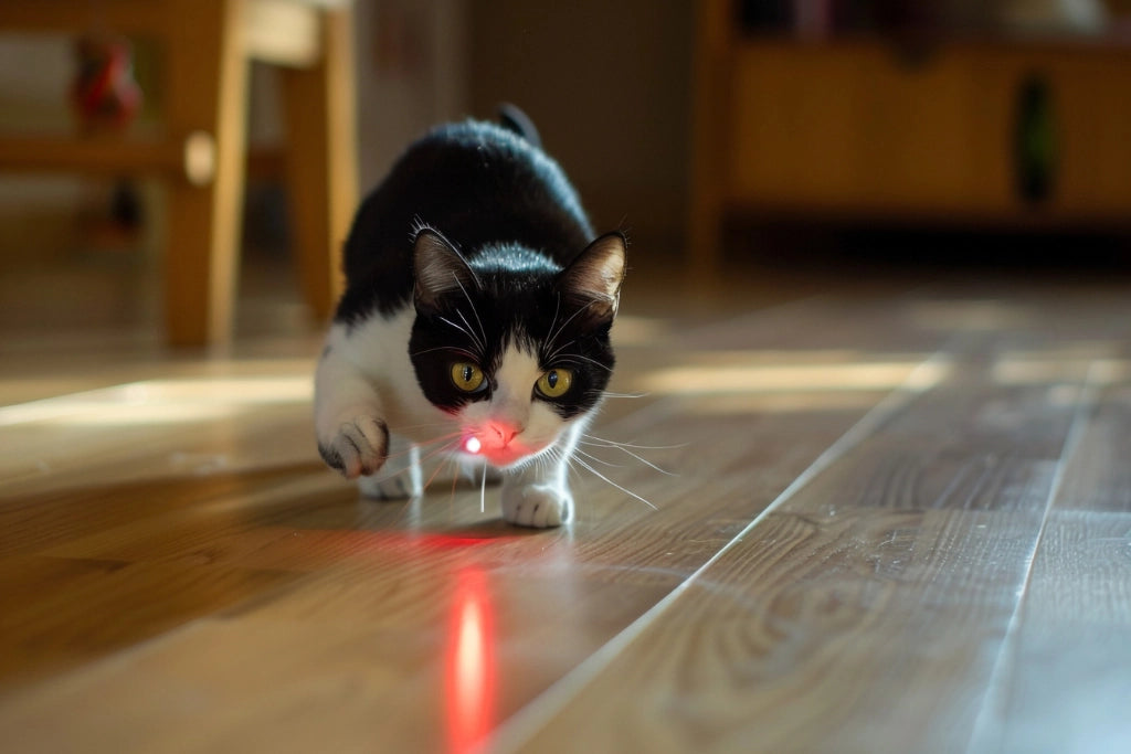 Stunning Cat Reduction Meowing With Laser Pointer image