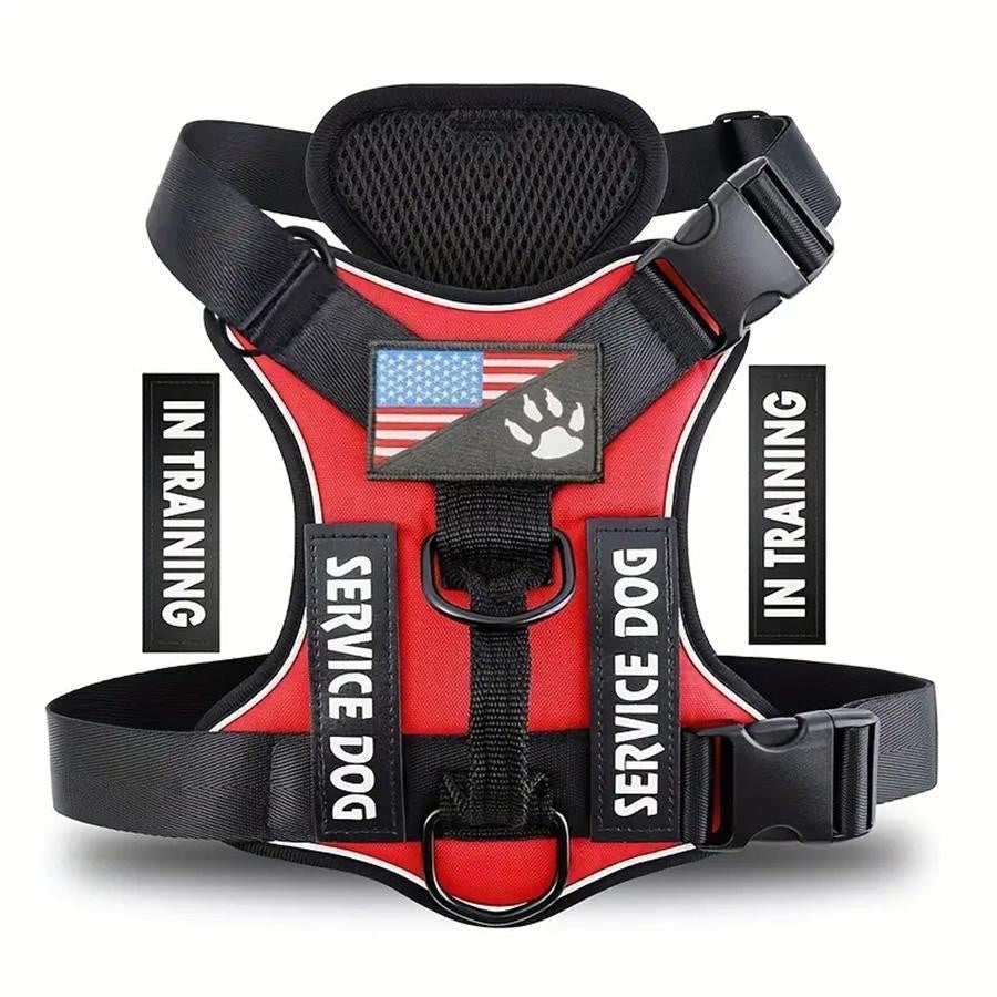 Service Dog Harness with Reflective Vest