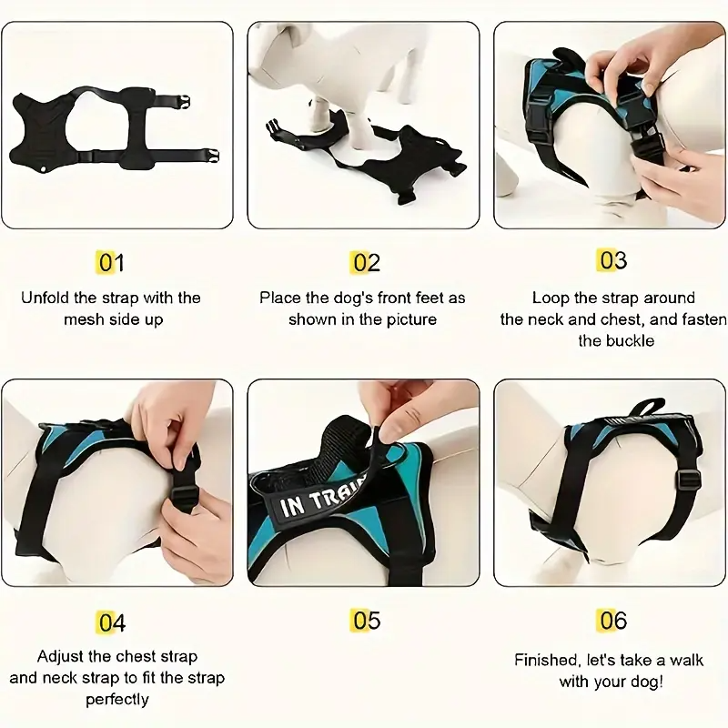 Service Dog Harness with Reflective Vest