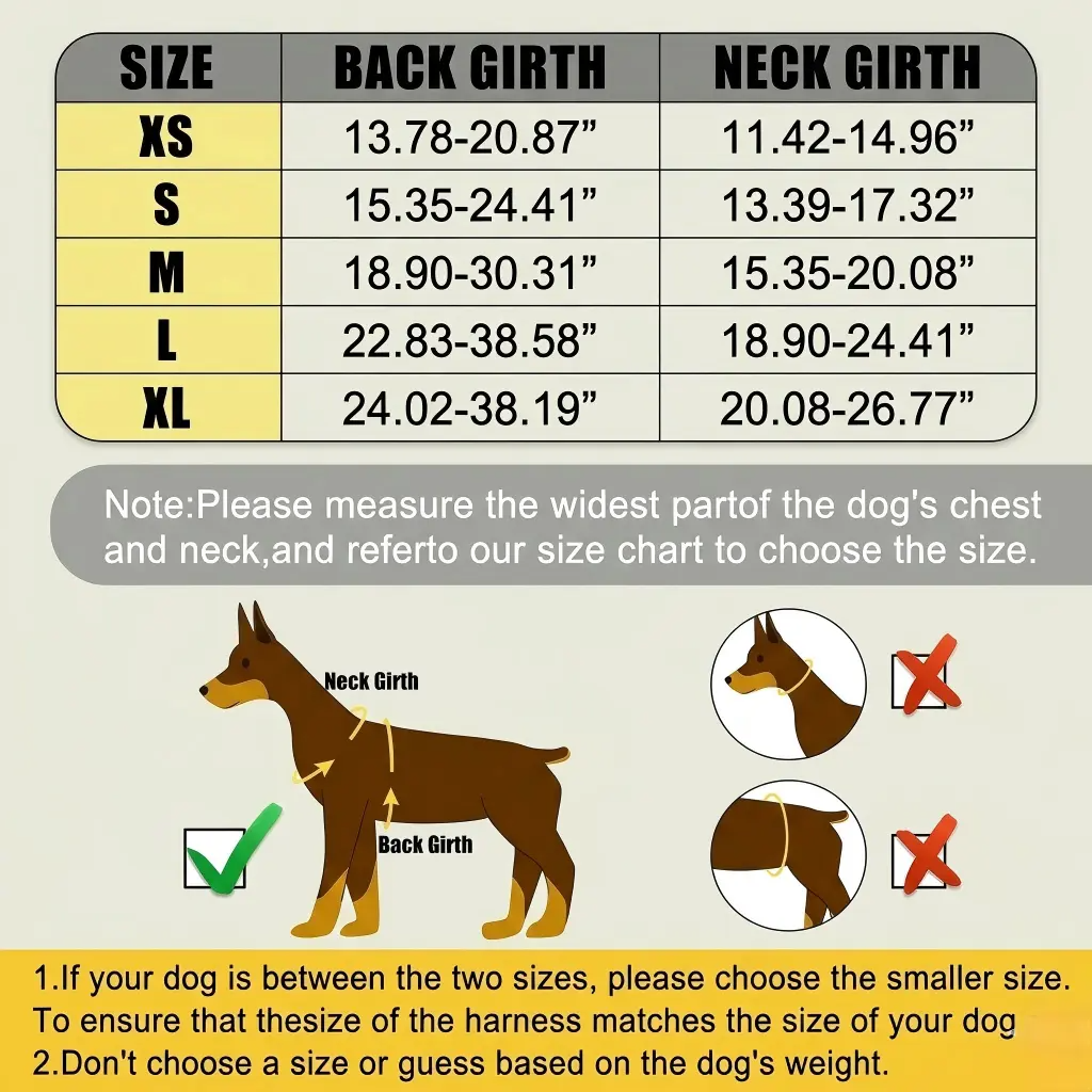 Service Dog Harness with Reflective Vest