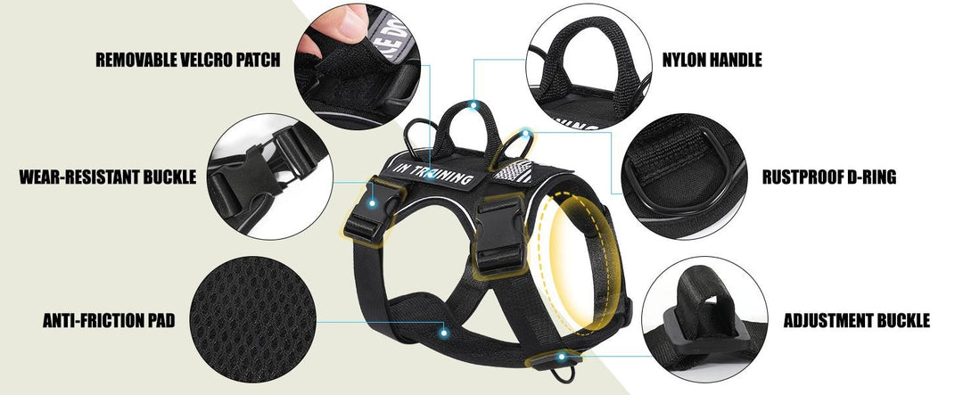 Service Dog Harness with Reflective Vest