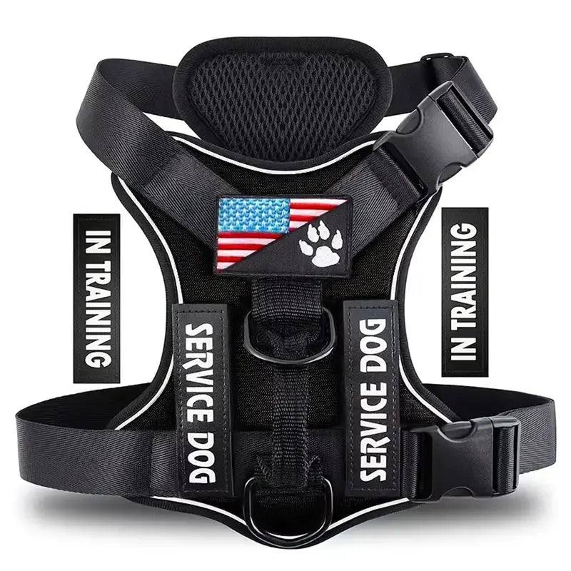 Service Dog Harness with Reflective Vest – DELOMO